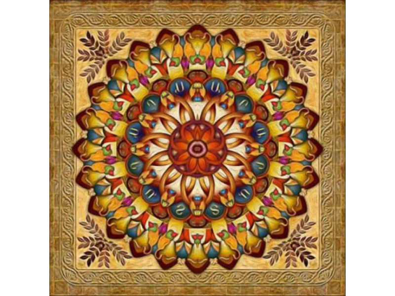 Norimpex Diamantové malování 7D Zlatá mandala 30x30cm