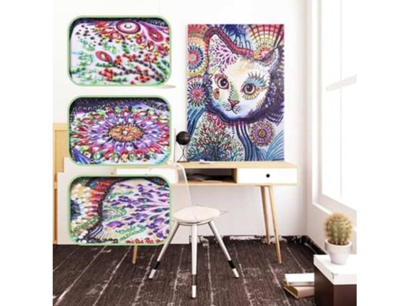 Norimpex Diamantové malování 7D Kočičí pohled 30 x 40 cm