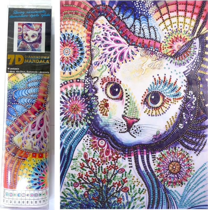 Norimpex Diamantové malování 7D Kočičí pohled 30 x 40 cm