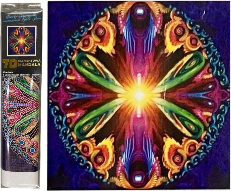 Sada na diamantové malování - oválná mandala