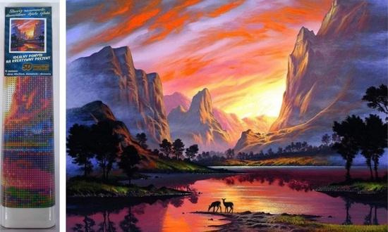 Norimpex Diamantové malování Horské údolí 30 x 40 cm