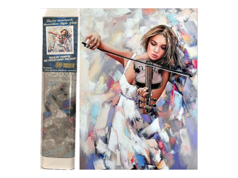 Norimpex Diamantové malování Houslistka 30 x 40 cm