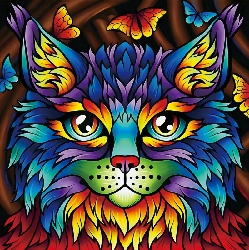 NORIMPEX Diamantové malování Kočičí portrét 30x40cm