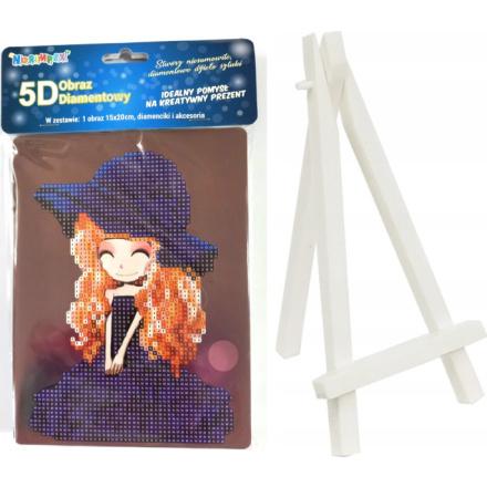 Norimpex Diamantové malování Dívka 15x20cm se stojánkem