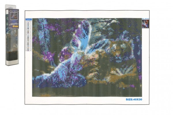 SMT Creatoys Diamantový obrázek Motýlí víla 40 x 30 cm s doplňky v blistru 7 x 34 x 3 cm
