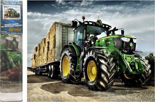 Norimpex Diamantové malování Traktor John Deere 30 x 40 cm