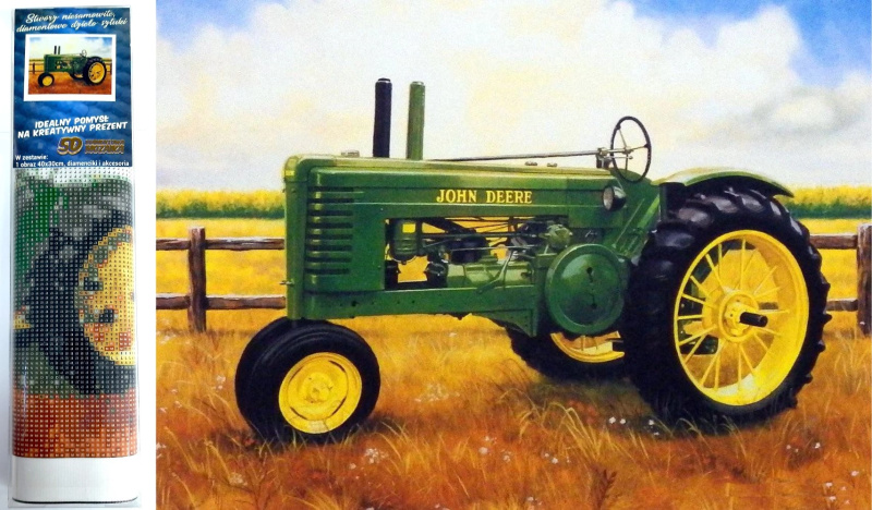 Norimpex Diamantové malování Traktor John Deere 30 x 40 cm