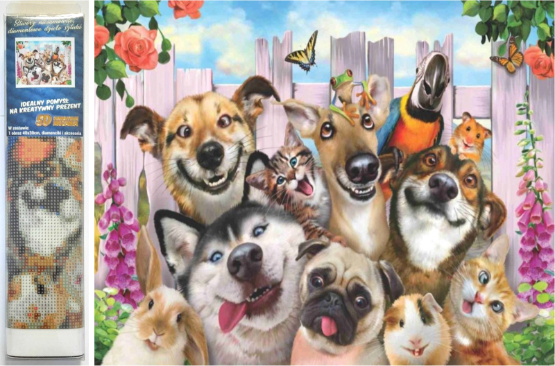 NORIMPEX Diamantové malování  Bláznivá selfie 30x40cm