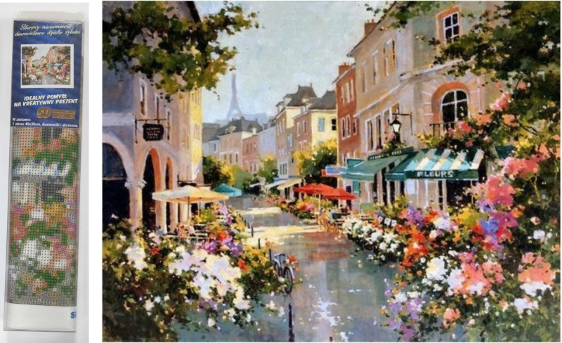 Norimpex Diamantové malování Květinová promenáda 30 x 40 cm