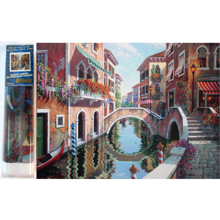 Diamantové malování Benátský most 30 × 40 cm