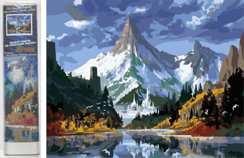 Norimpex Diamantové malování Ledový zámek v horách 30 x 40 cm