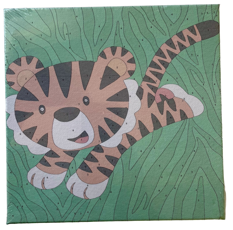 SMT Malování podle čísel na plátno 20x20cm - Tygřík