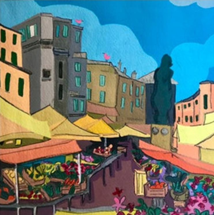 Diamantové malování Tržnice 30 × 40 cm