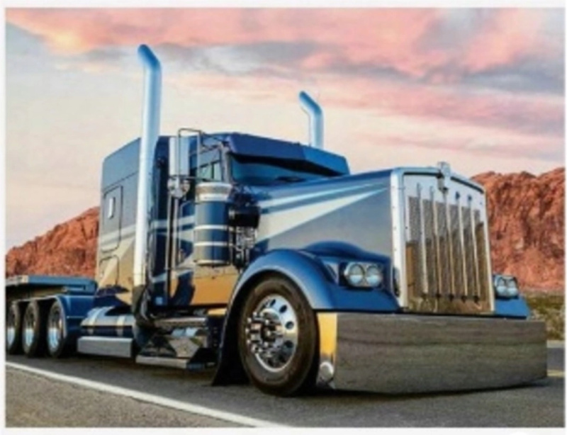 Diamantové malování Modrý truck