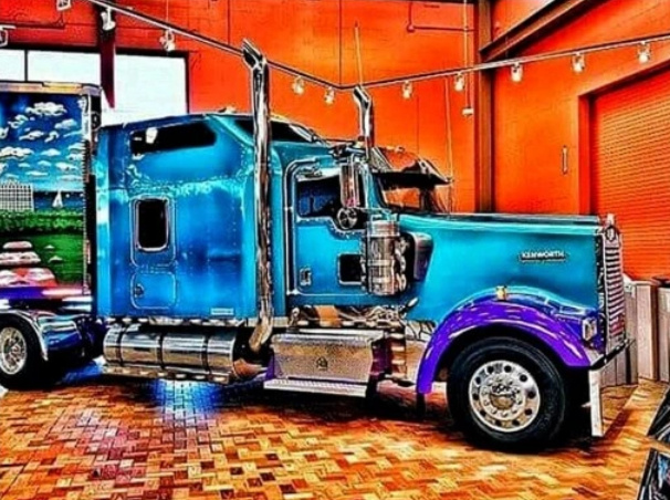 Diamantové malování Nablýskaný truck