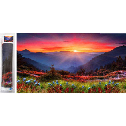 Norimpex Diamantové malování Západ slunce v horách 80 x 40 cm