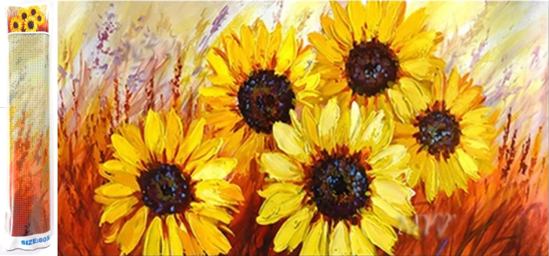 Norimpex Diamantové malování Krásné slunečnice 80 x 40 cm