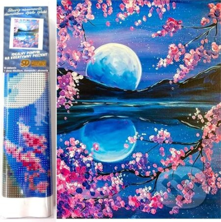 Norimpex Diamantový obrázek malování Vycházející měsíc 30 x 40 cm