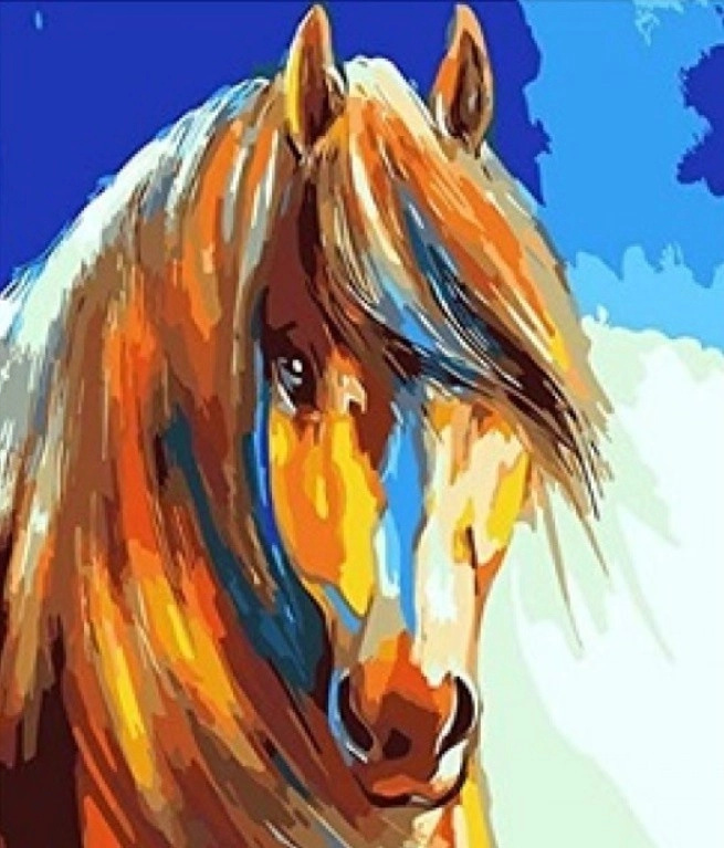 Alltoys Malování pomocí kamínků Diamond Kůň 30x40 cm