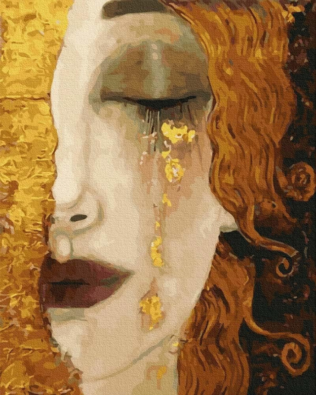 Diamantové malování Zlaté slzy 30 × 40 cm