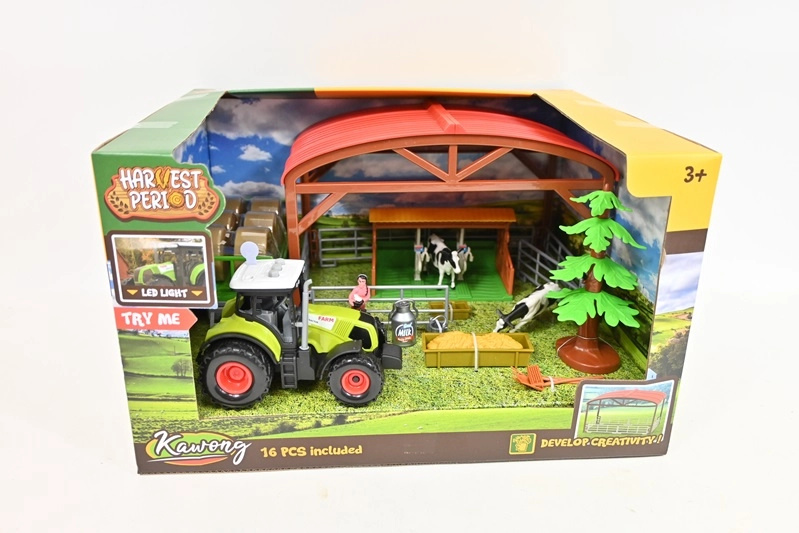 Farmářská sada s traktorem (16 dílů)