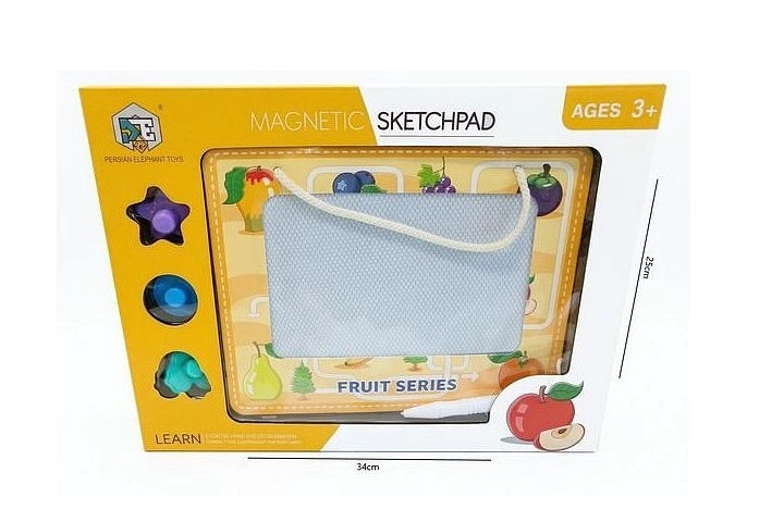 Magnetická kreslicí tabulka s motivem ovoce 20 × 24 cm