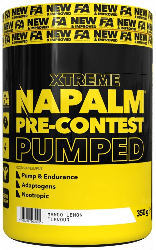 Fitness Authority Xtreme Napalm Pre-Contest Pumped, 350 g Příchuť: Mango/Citrón