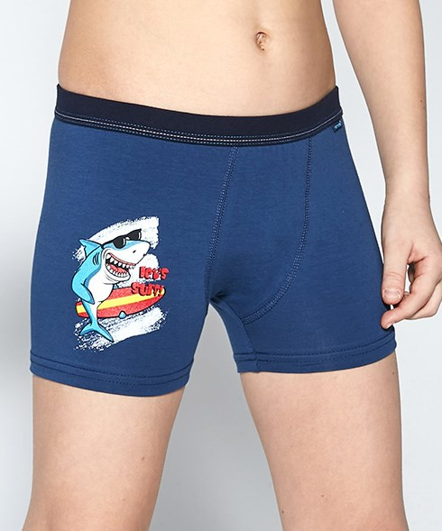 Chlapecké boxerky Cornette 701/105 "SURF 3" Kids Barva: Modrá, Velikost: 86-92