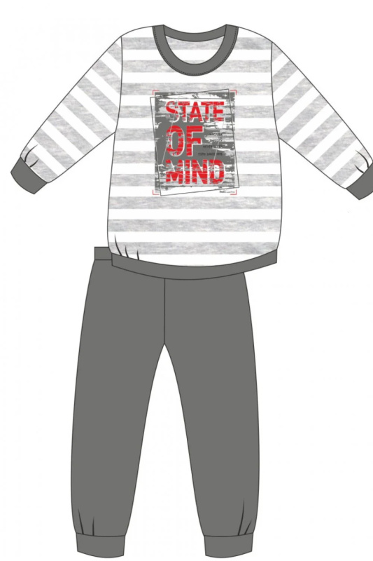 Chlapecké pyžamo 268/119 State of mind - CORNETTE melanž 134/140