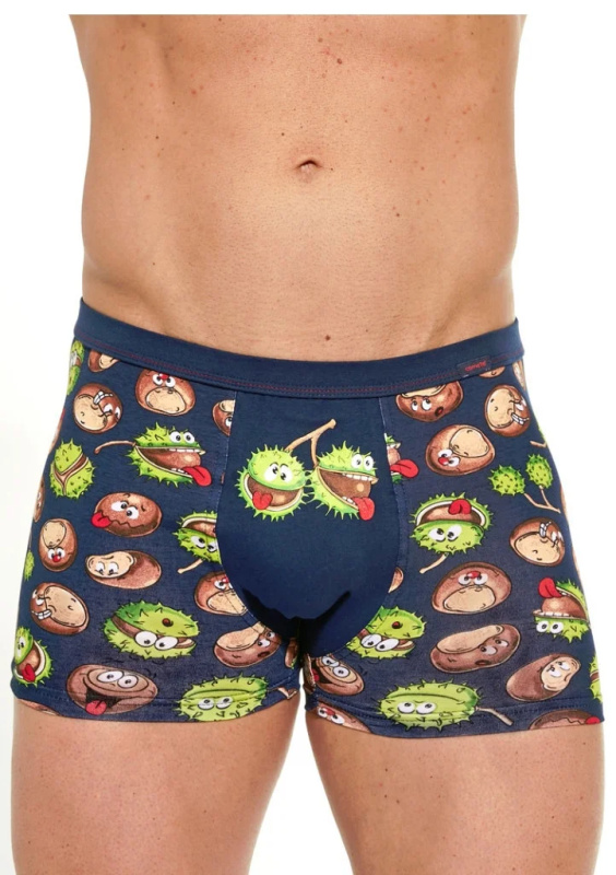Pánské boxerky Cornette Tattoo 280/213 Chestnut Tm. modrá XL
