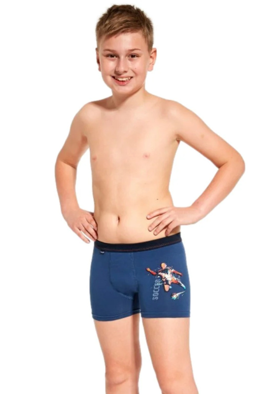 Chlapecké boxerky Cornette 700/125 Soccer Tm. modrá 134/140