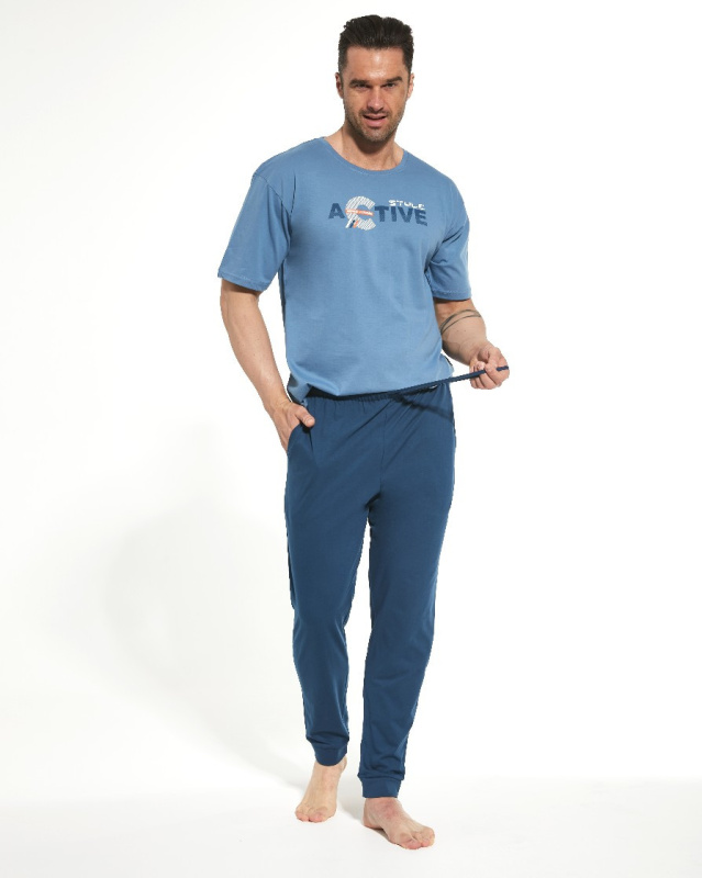 Pánské pyžamo Cornette modré (462/206) XL