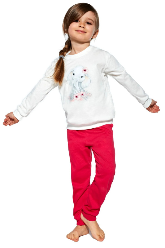 Dívčí pyžamo 949/170 Elephant 2 - CORNETTE bílá 116