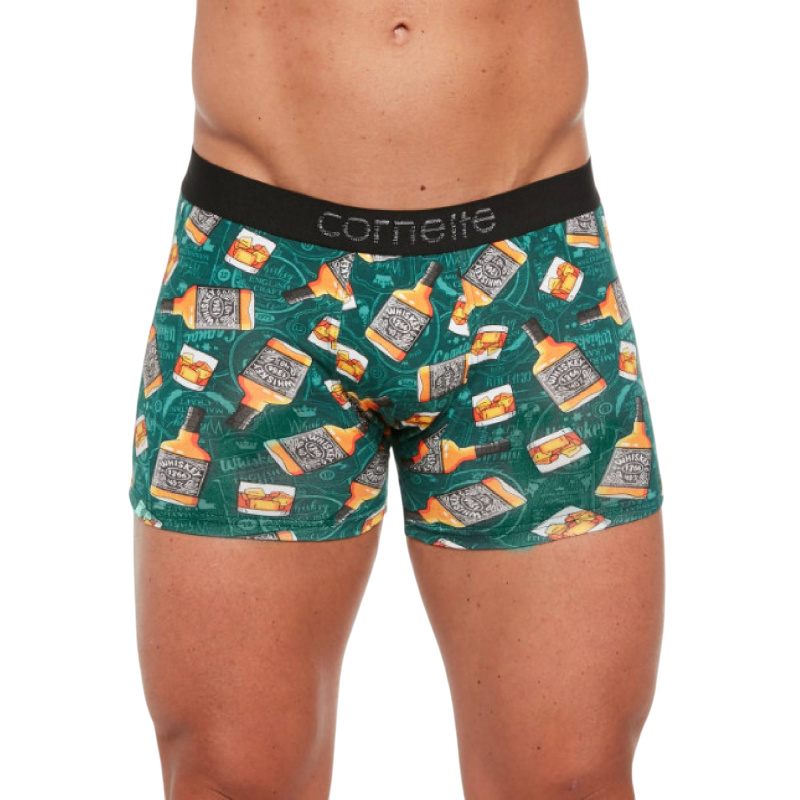 Boxerky Cornette Tattoo 280/224 Whiskey 2 Barva: Zelená, Velikost: L