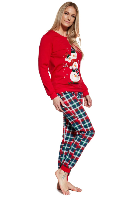 Dámské pyžamo 671/348 Snowman - CORNETTE Červená XL