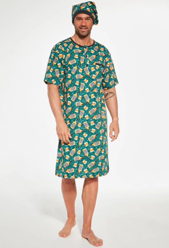 Pánská noční košile Cornette 109/15 653903 kr/r S-2XL zelená S
