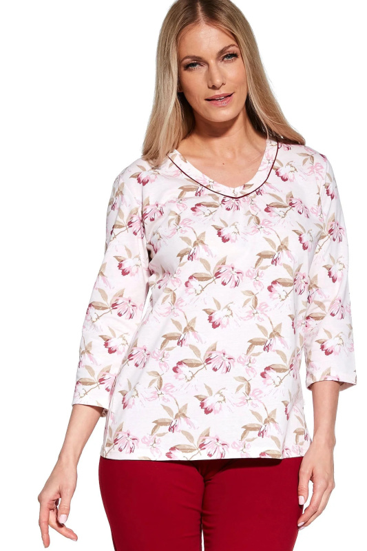 Dámské pyžamo 481/360 Adele plus - CORNETTE Růžová 4XL