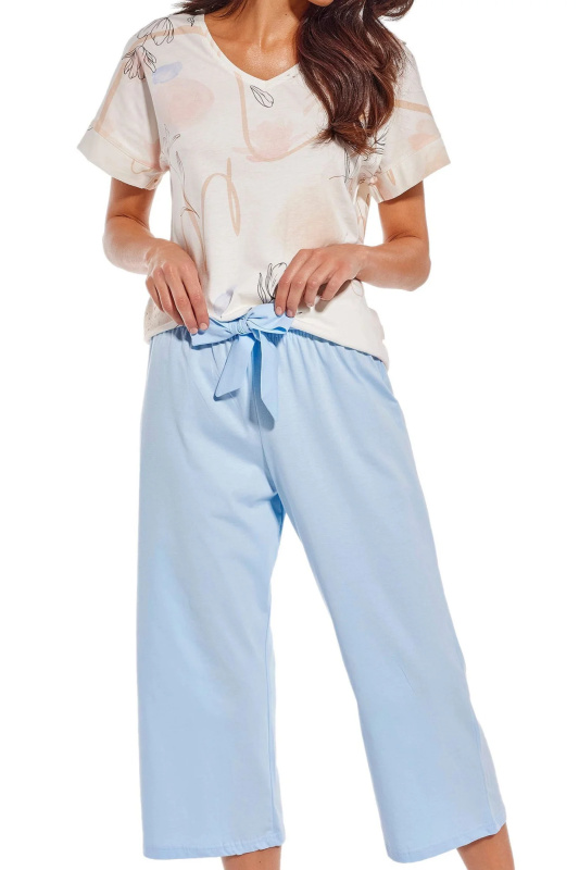 Dámské pyžamo 657/291 Felicia - CORNETTE krémová S