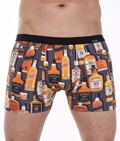 Boxerky Cornette Tattoo 280/228 Whiskey 3 Barva: Oranžová, Velikost: M