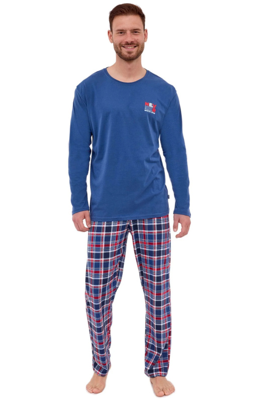 Pánské pyžamo 124/271 Never 2 - CORNETTE džínová L