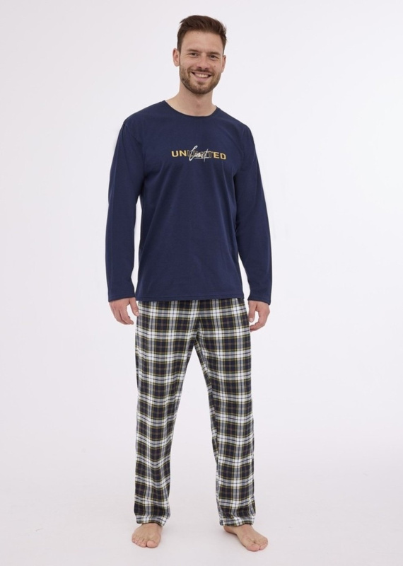 Pánské pyžamo 124/269 Unlimited - CORNETTE tmavě modrá XL