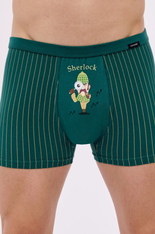 Boxerky Cornette Tattoo Sherlock 280/235 Barva: Zelená, Velikost: XL