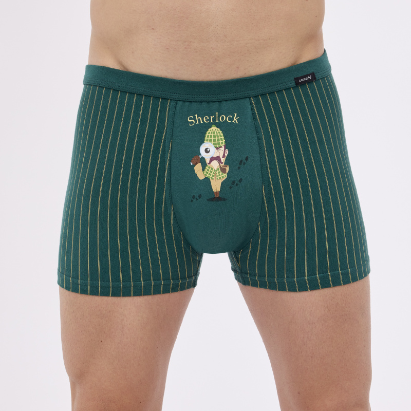Boxerky Cornette Tattoo Sherlock 280/235 Barva: Zelená, Velikost: XL