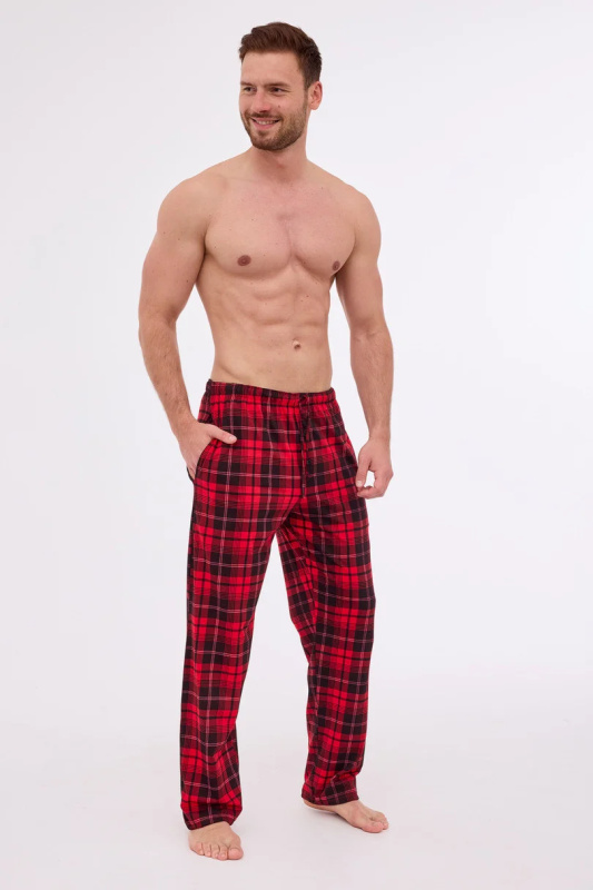 Pánské pyžamové kalhoty 691 BIG J/24 červená 4XL