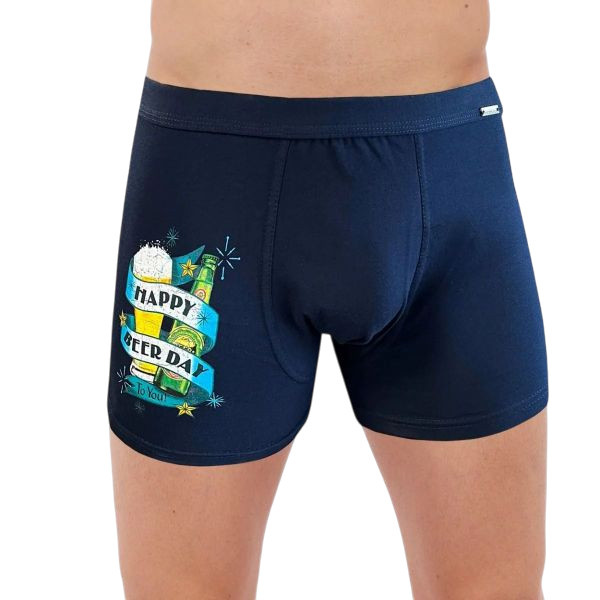 Boxerky Cornette Tattoo 280/238 Beer Day S-2XL tmavě modrá S