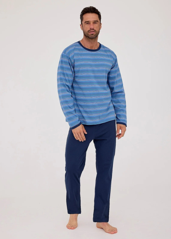Pyžamo Cornette 138/52 long/r 3XL-5XL pánské modrozelená 3xl