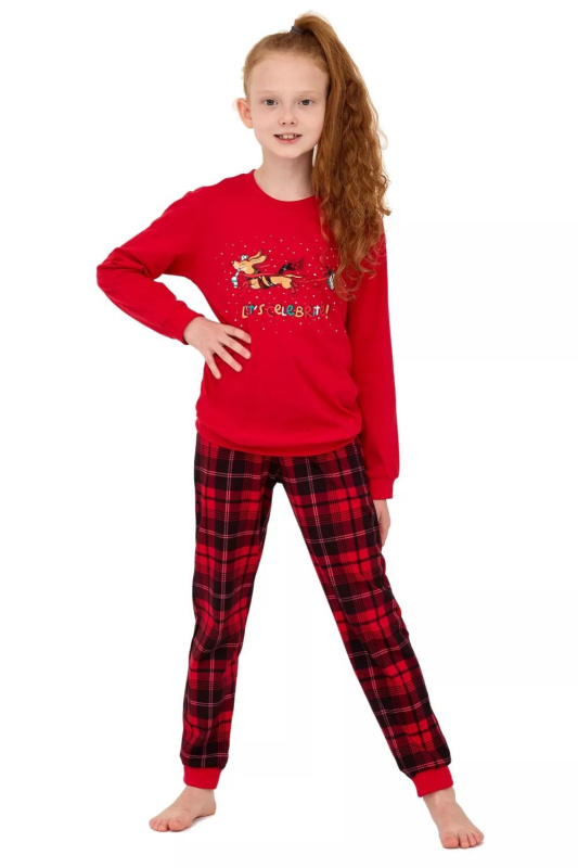 Dívčí pyžamo 592/174 Celebrate - CORNETTE červená 134/140