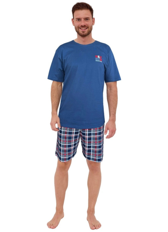 PÁNSKÉ PYŽAMO KR 326/286 NEVER 3 džínovina XXL