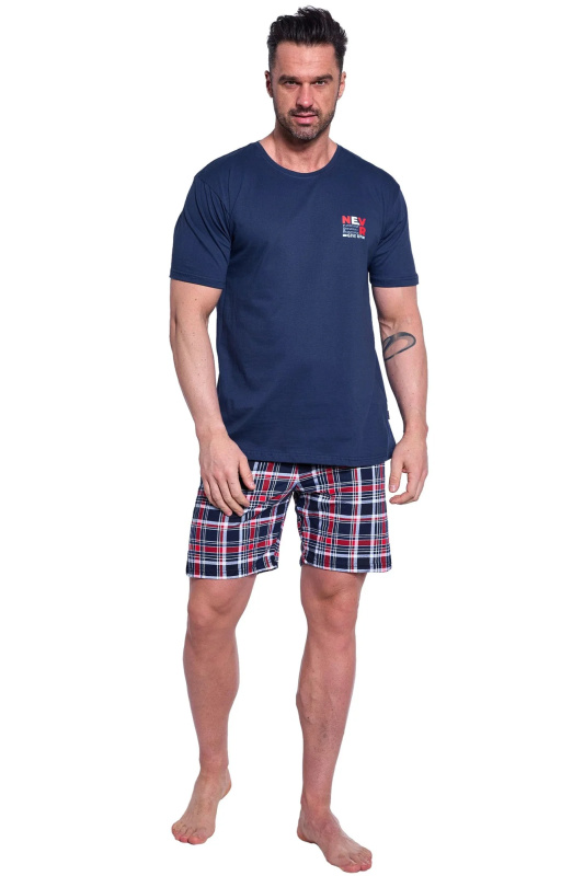 Pánské pyžamo 326/286 Never 3 - CORNETTE džínová 5XL