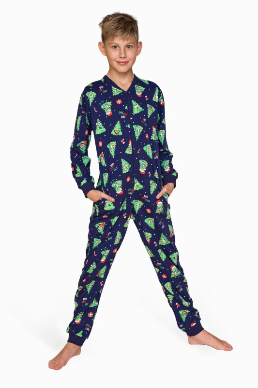 Chlapecký overal BOY YOUNG DR 186/168 CHRISTMAS TREE 2 GRANÁT 140